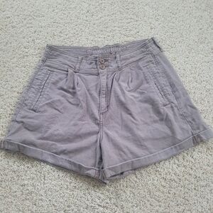 American Eagle Baggy Mom Shorts 12 In Tan/Brown